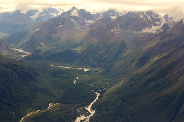 Parc d\'Ătat de Chugach montrant montagnes
