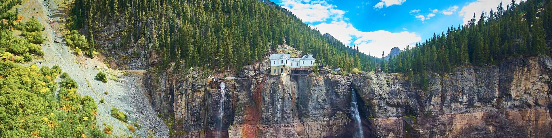 Aerial Bridal Veil Falls Telluride
