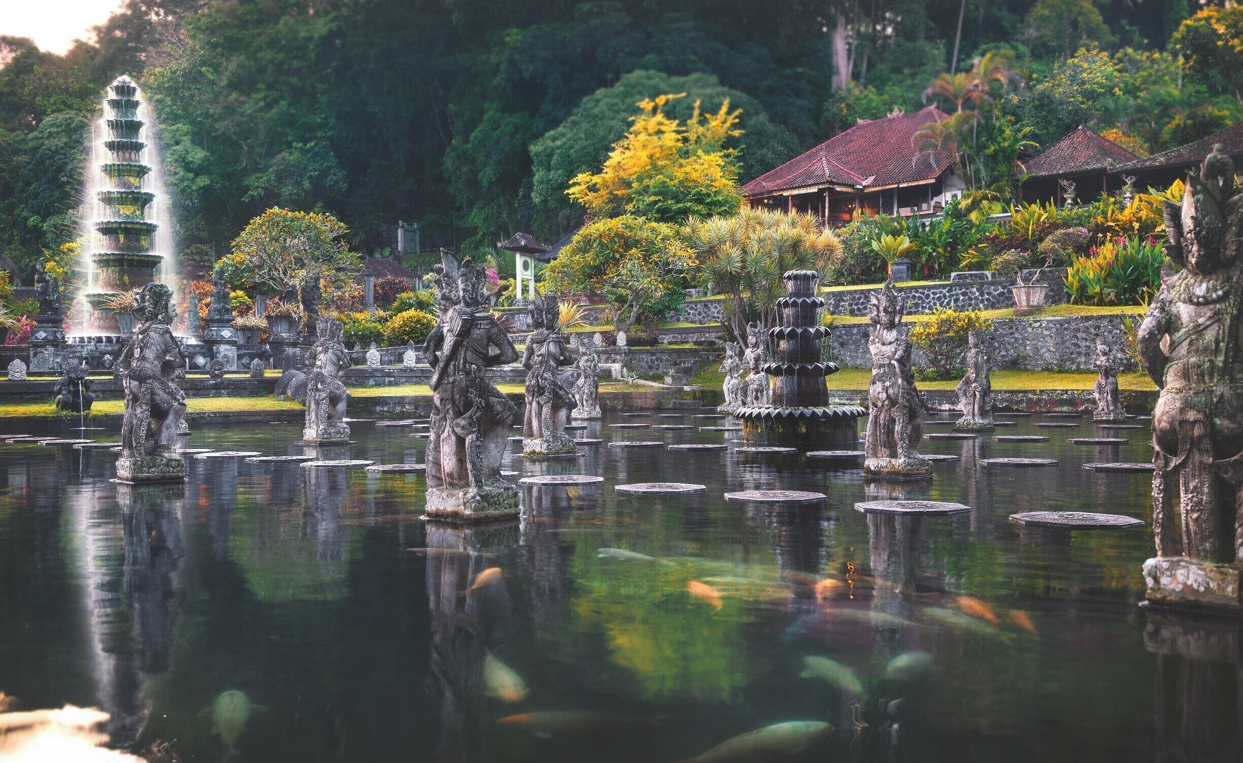 Taman Tirta Gangga, a stunning water temple on the Eastern side of Bali.
