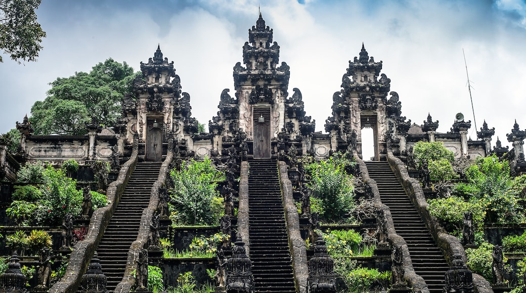 Ladders in Pura Lempuyang Luhur temple on Bali, Indonesia