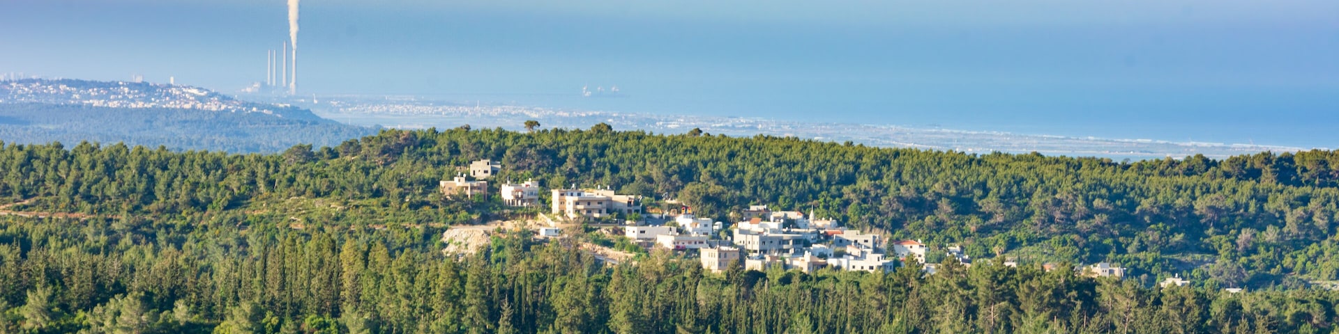 Carmel Moutains, forest, and Galilee in northern Israel