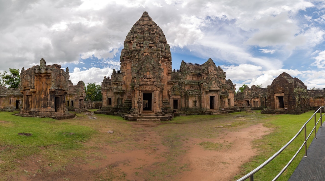 Panomrung stone castle, famous public historic travel place in Buriram Thailand.