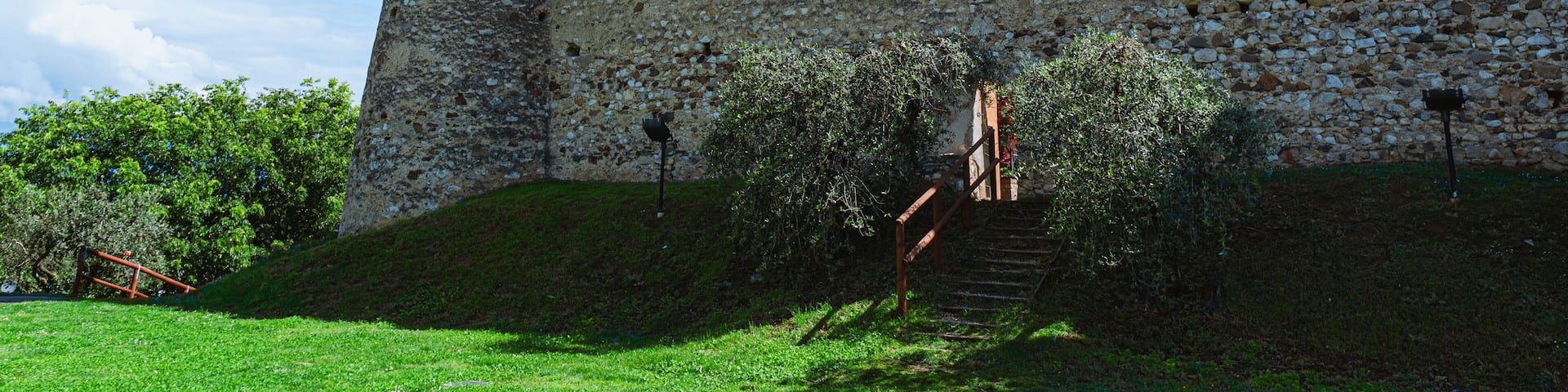 Moniga castle, during a sunny spring day, in the town of Moniga, Italy - May 4, 2024.