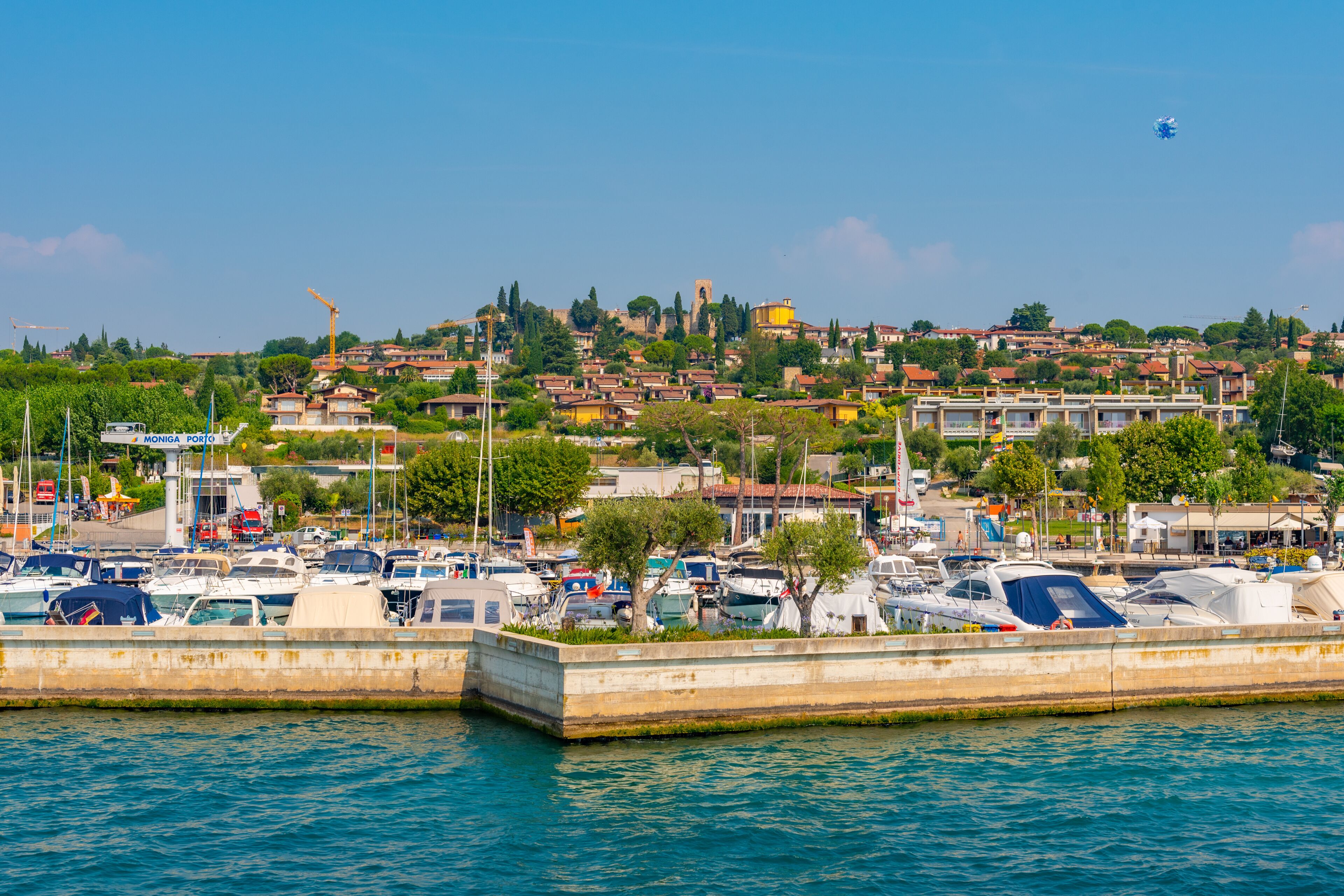 Marina at Moniga del Garda situated at Lago di Garda in Italy