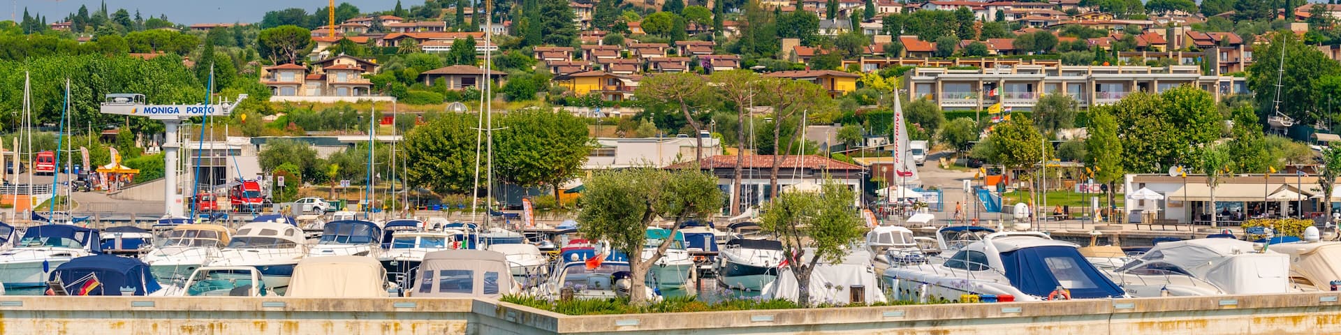 Marina at Moniga del Garda situated at Lago di Garda in Italy