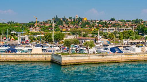 Marina at Moniga del Garda situated at Lago di Garda in Italy