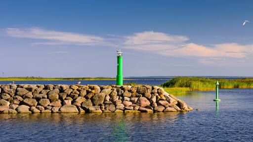 Beautiful sea landscape. The entrance to the harbour of Kuressaare, Saaremaa island, Estonia