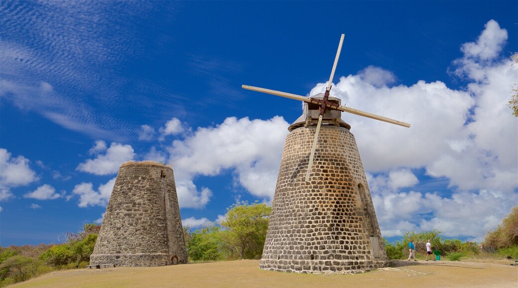 Antigua featuring heritage elements and a windmill