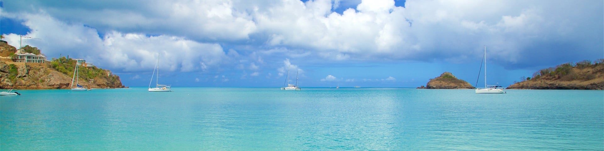 Deep Bay which includes a beach and general coastal views