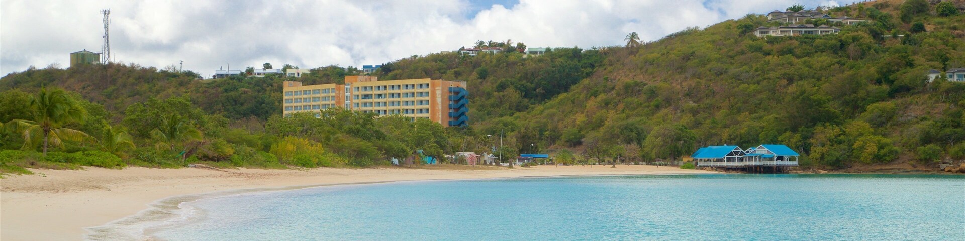 Deep Bay featuring a sandy beach and general coastal views