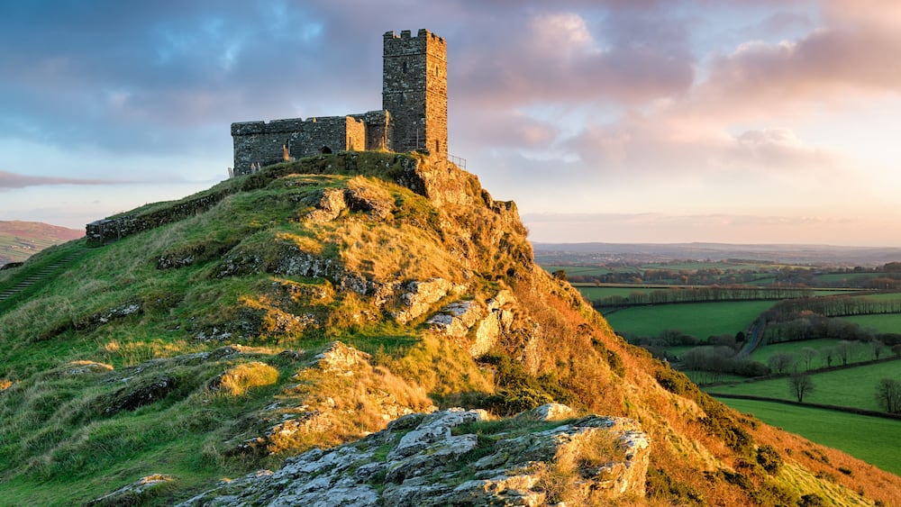 A chapel perched on the top of Brentor on Dartmoor National Park in Devon; Shutterstock ID 330429611; Purchase Order: -
