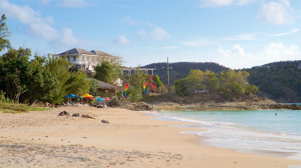 Fort Bay Beach which includes a beach and general coastal views