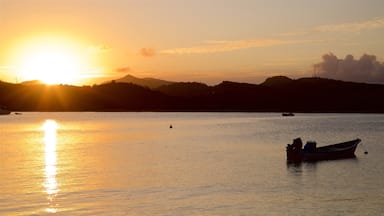 Mamora Bay showing general coastal views and a sunset
