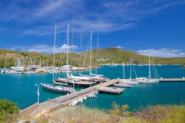 Antigua which includes a bay or harbour