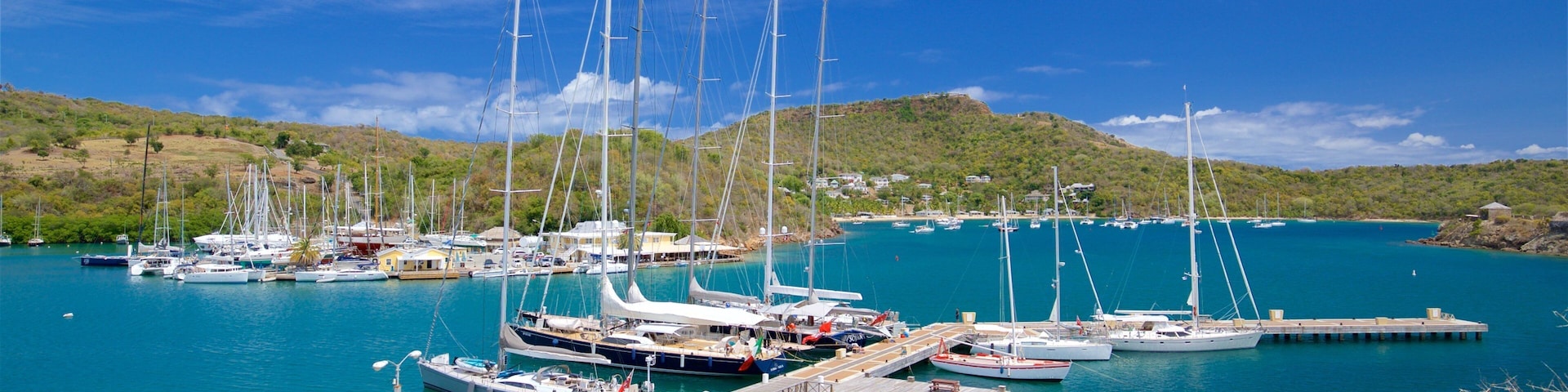 Antigua featuring a bay or harbor