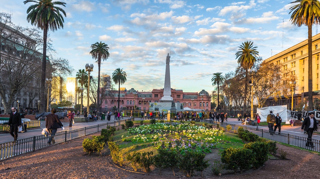 Buenos Aires - June 30, 2017: Gardens of the Casa Rosada in Buenos Aires, Argentina