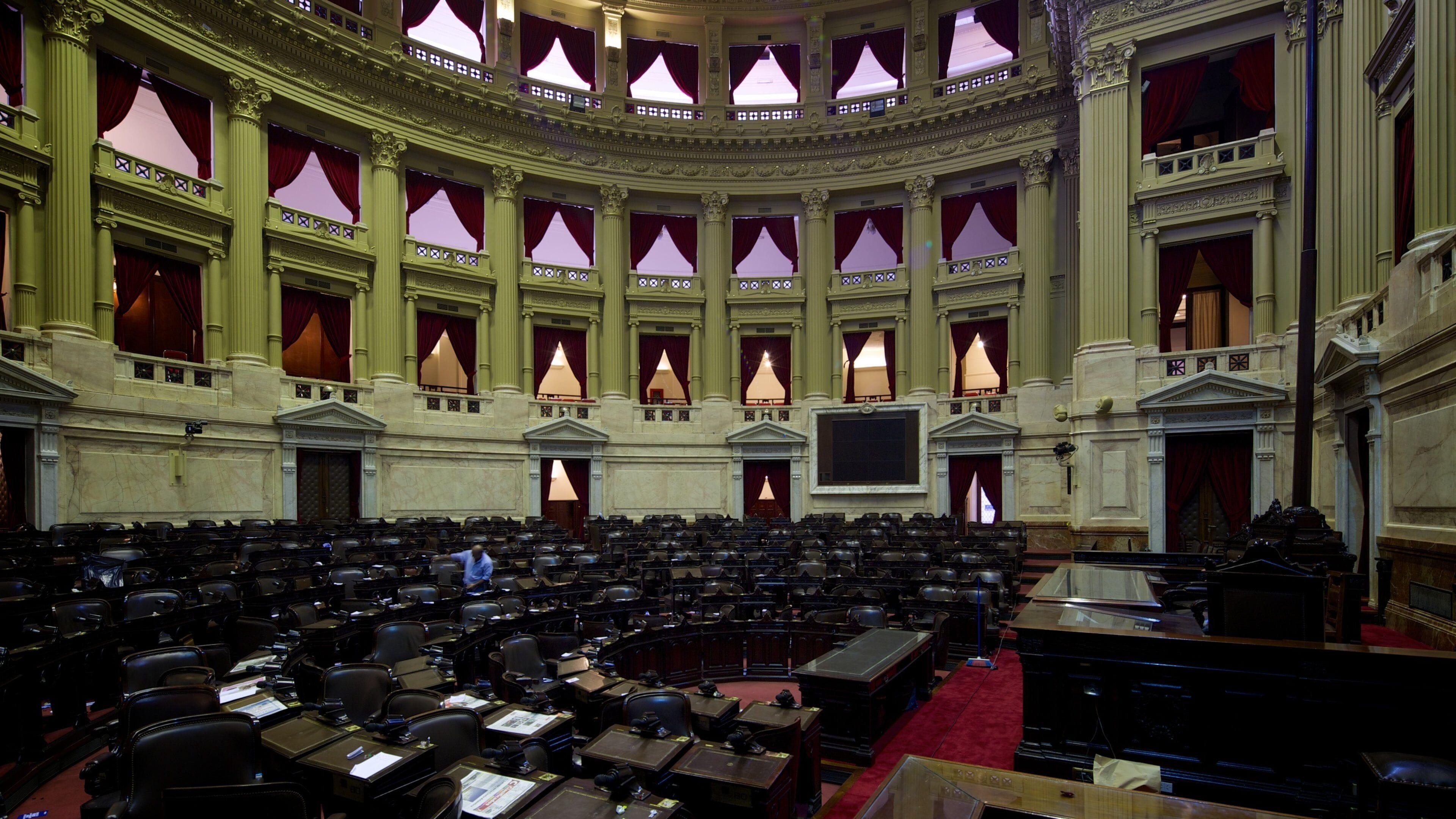 Nationaal Congres van Argentinië inclusief een overheidsgebouw en interieur
