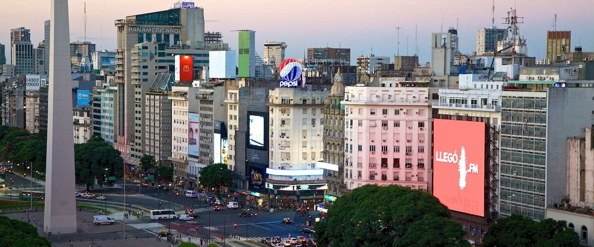 Buenos Aires which includes a city and a sunset