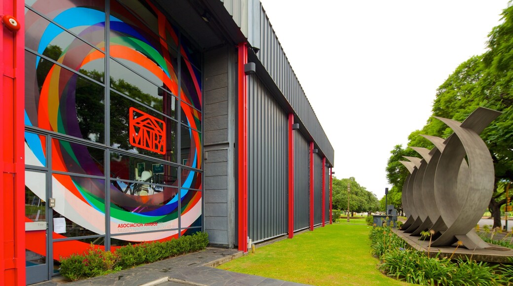National Museum of Fine Arts featuring modern architecture and outdoor art
