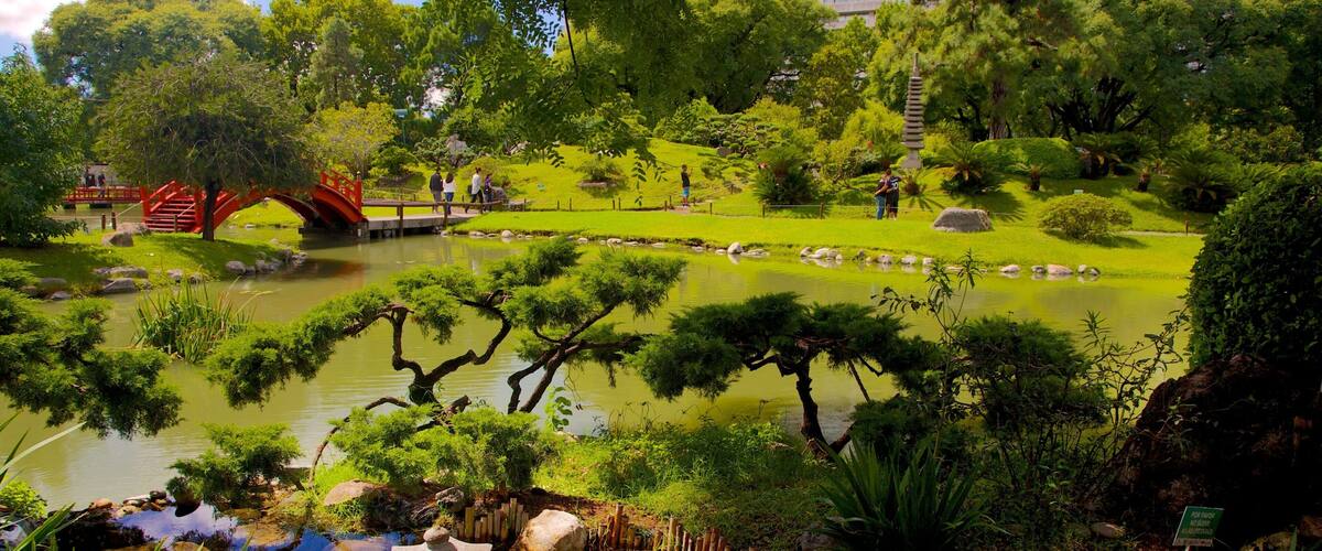 Japanischer Garten das einen Garten und Teich