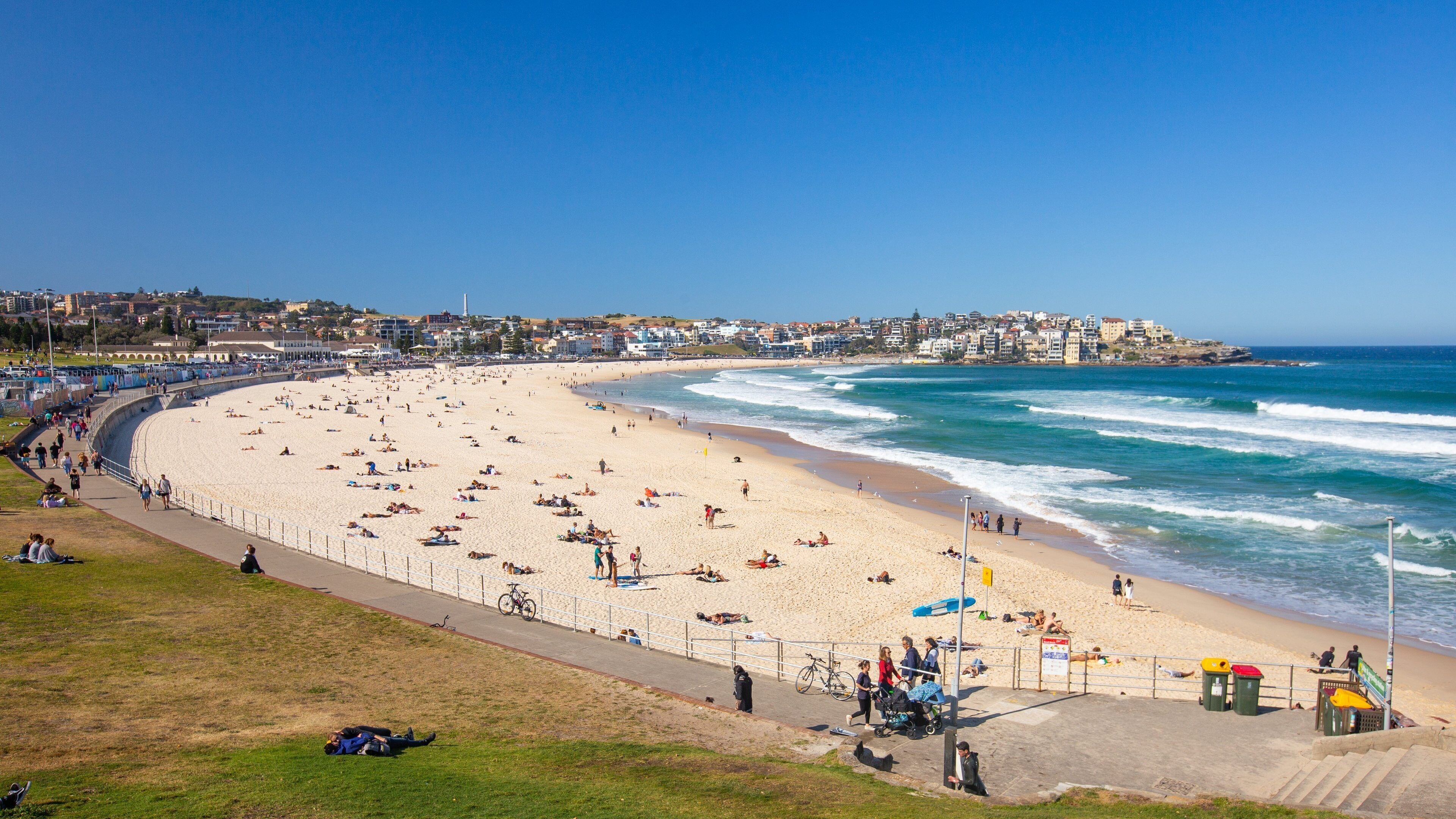 Bondi Beach which includes general coastal views and a beach