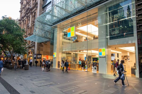 Pitt Street Mall featuring street scenes and a city