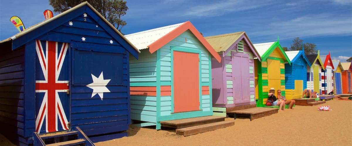 Brighton Beach som visar en sandstrand