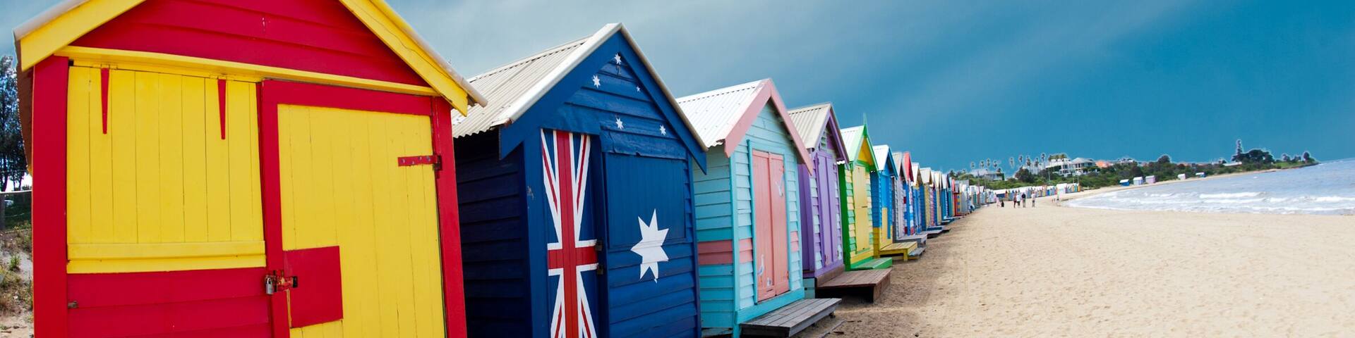 Bathing boxes on Brighton beach - Melbourne - Australia