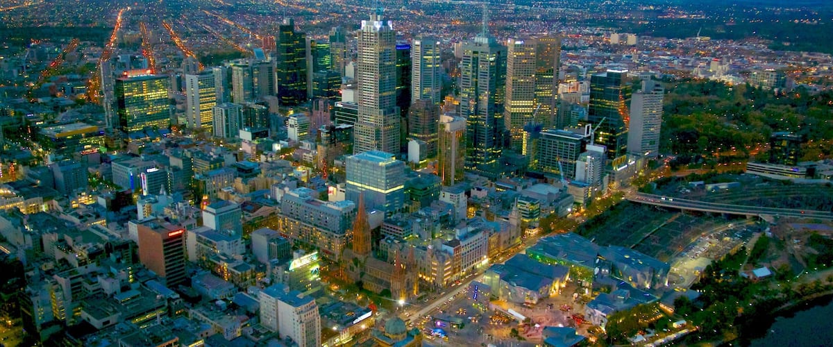Eureka Tower featuring a city, skyline and a high rise building