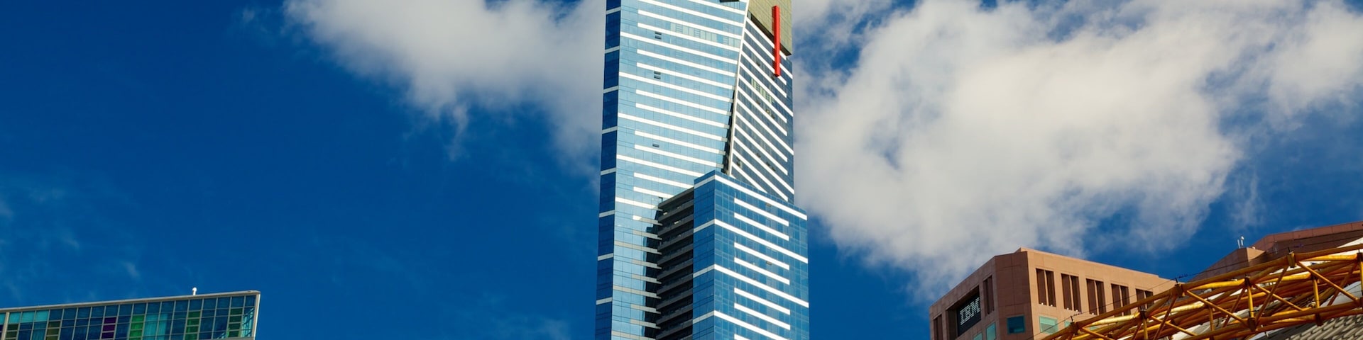 Eureka Tower showing central business district, modern architecture and skyline