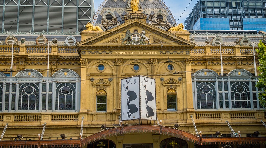 Princess theatre building in Melbourne, Victoria, Australia