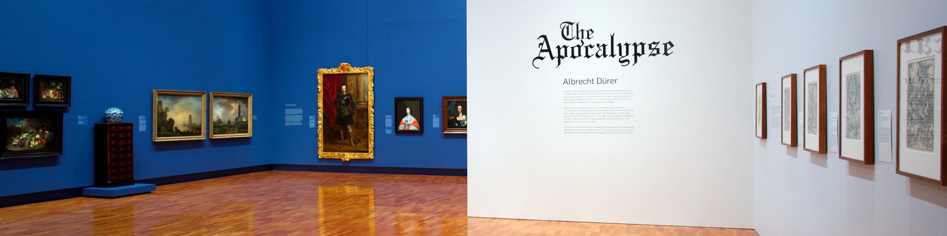 Queensland Art Gallery featuring signage and interior views