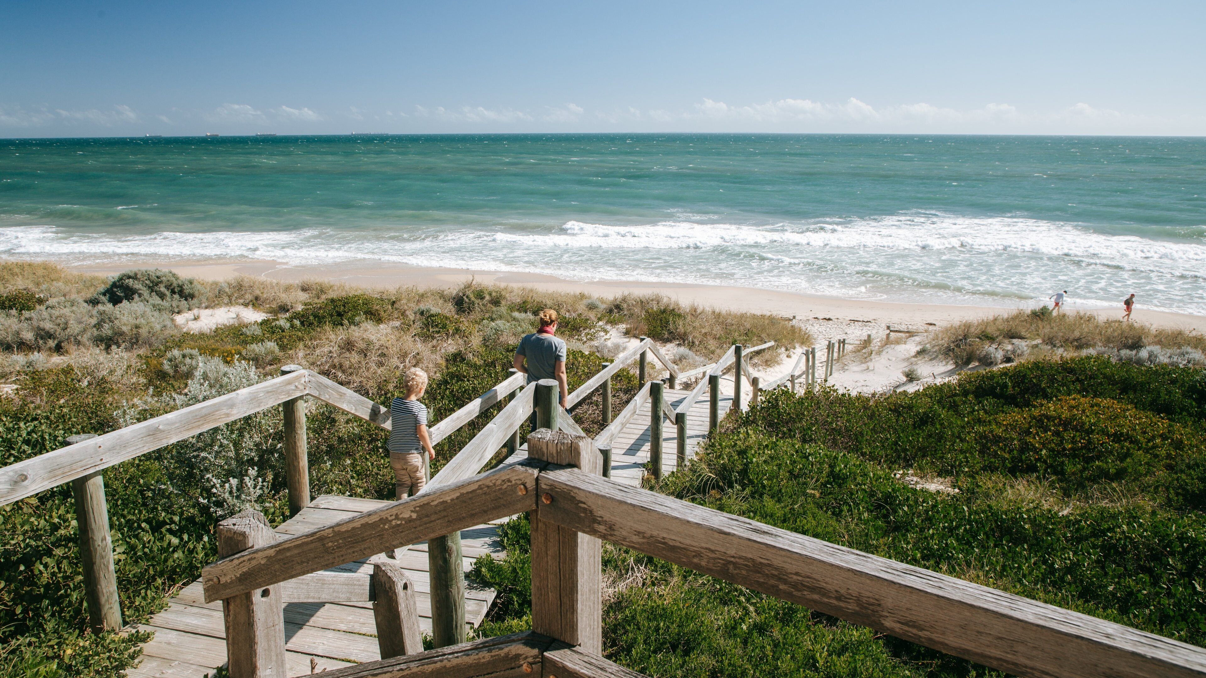 Cottesloe Beach which includes general coastal views as well as a family
