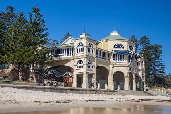 Cottesloe Beach showing general coastal views, a coastal town and a beach