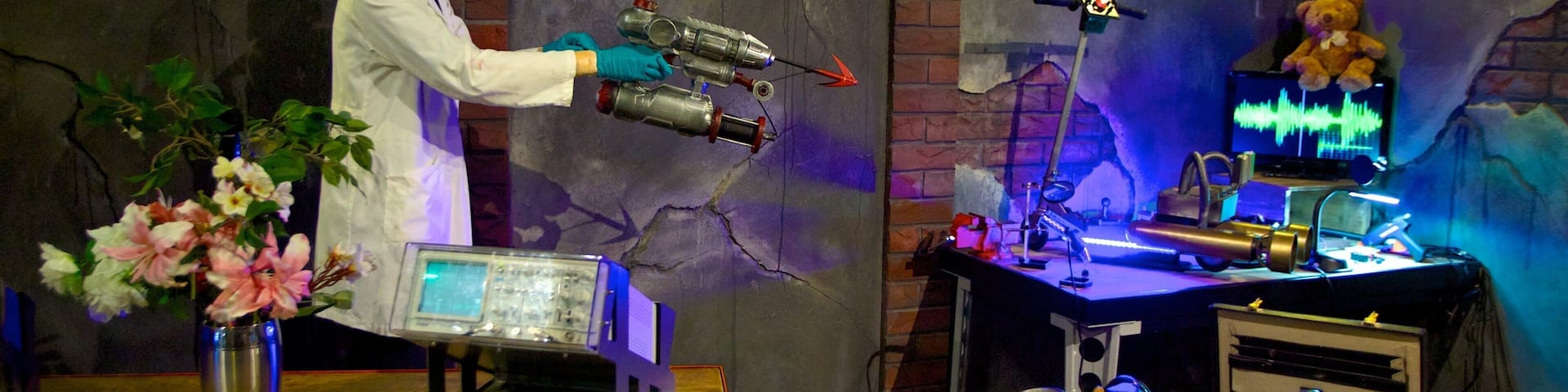 SCITECH Discovery Centre showing interior views as well as an individual male