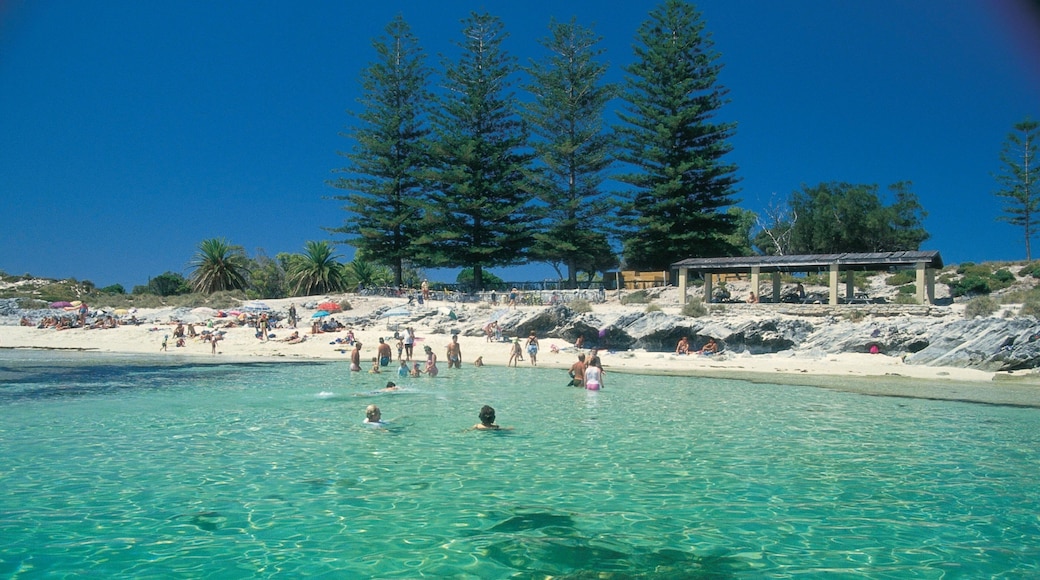 The Basin showing a beach, tropical scenes and a luxury hotel or resort