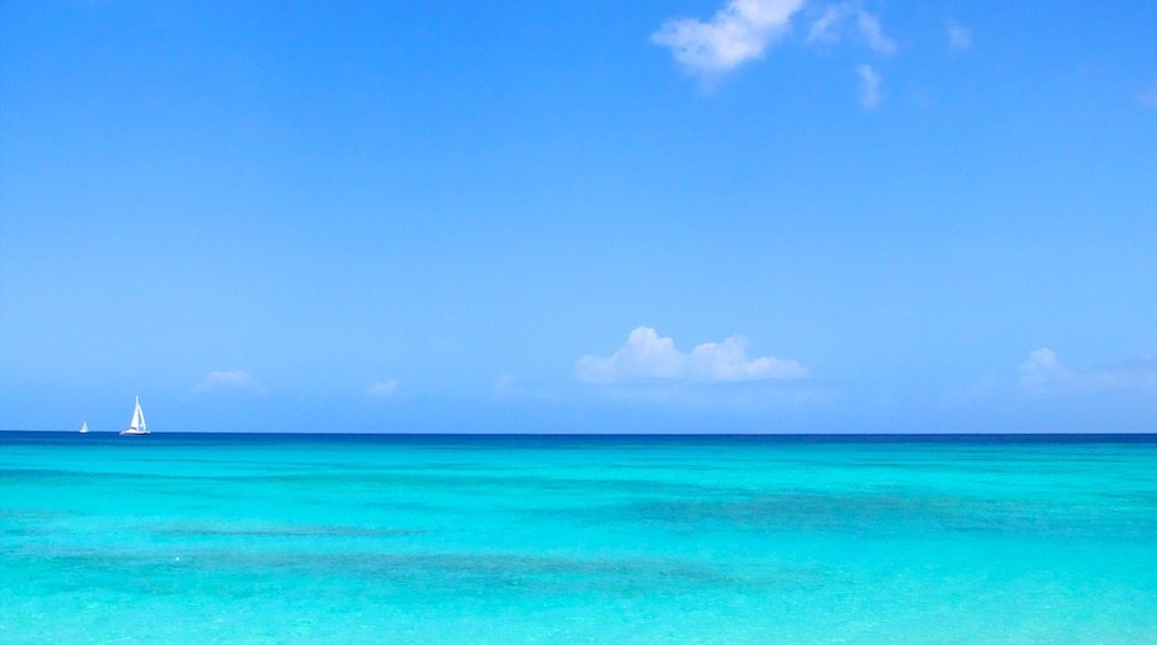 Paradise Beach which includes sailing, tropical scenes and landscape views