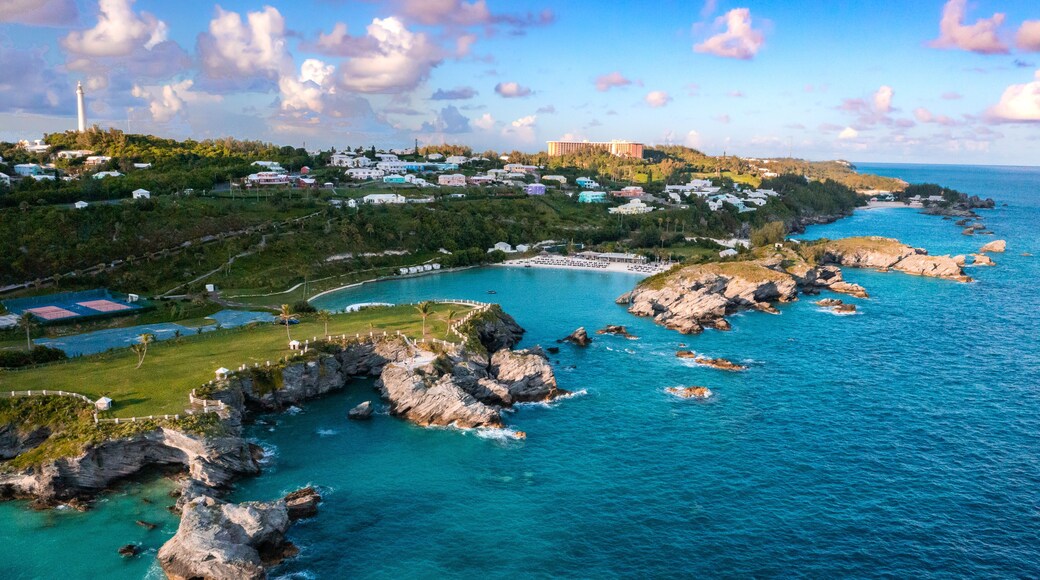 Beacon Over the Bay — Aerial of Bermuda's South Shore