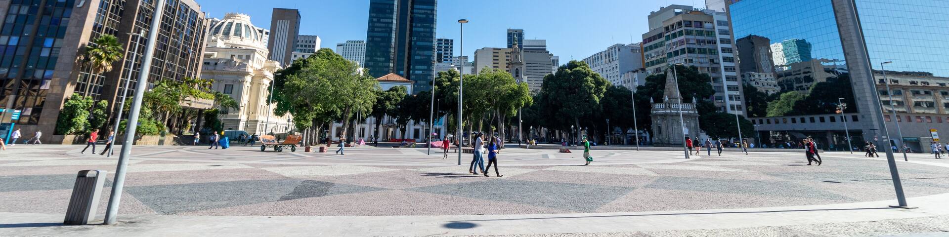 RIO DE JANEIRO - BRAZIL, June 07, 2019: View of new Praca Quinze (fifteen square) in Rio de Janeiro