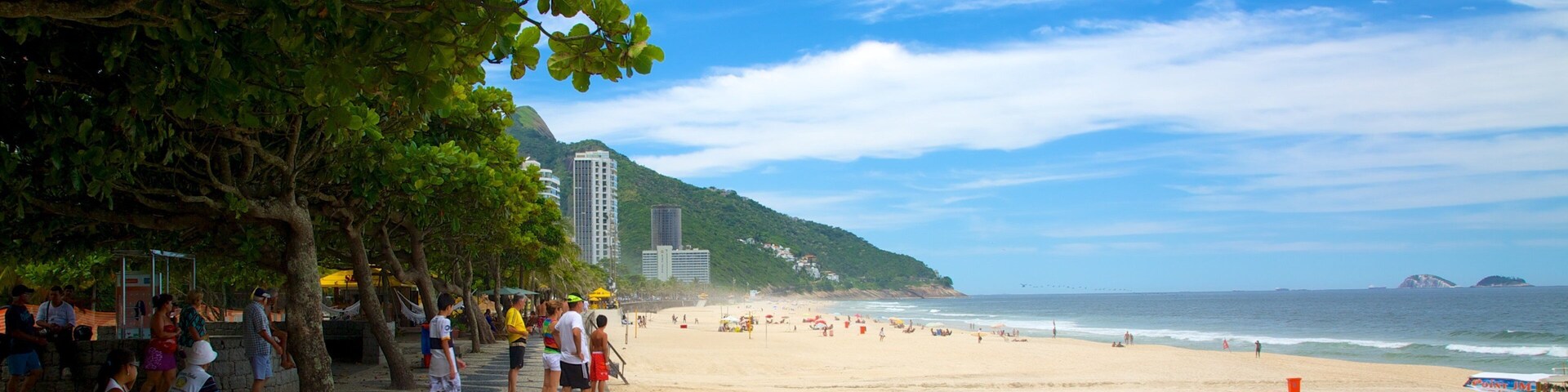 Sao Conrado Beach showing a sandy beach
