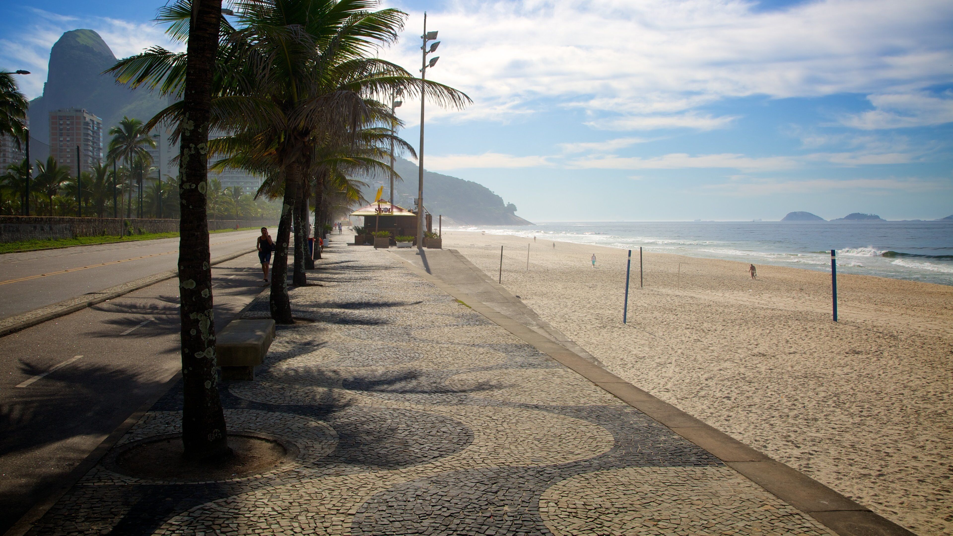 Sao Conrado-stranden som viser sandstrand