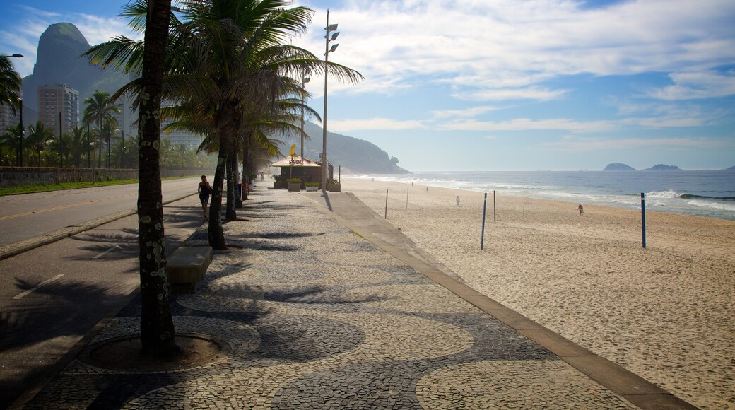 Sao Conrado-stranden som viser sandstrand
