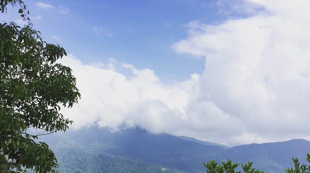 Beautiful views hiking on Ilha grande, Brazil towards the stunning Lopes Mendes beach