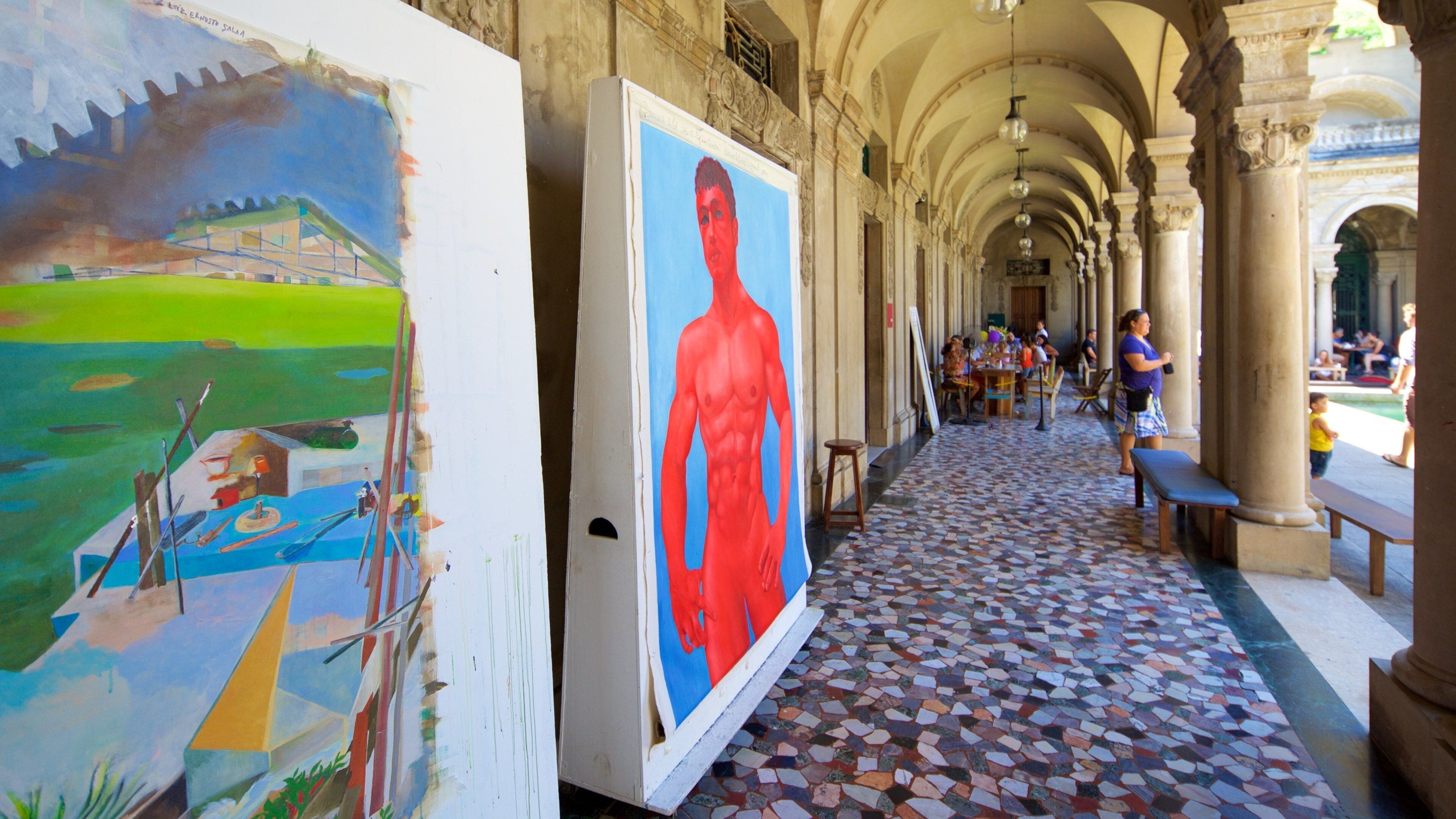 Parque Henrique Lage which includes heritage elements and art