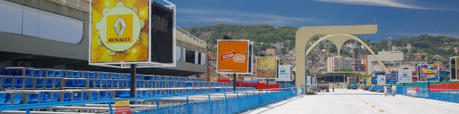 Sambadrome Marquês de Sapucaí showing signage