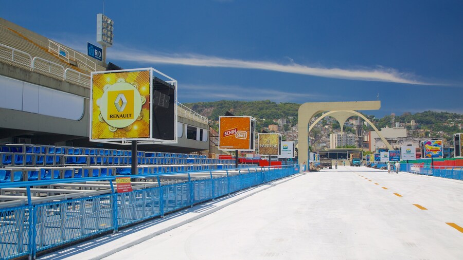 Sambadrome Marquês de Sapucaí showing signage