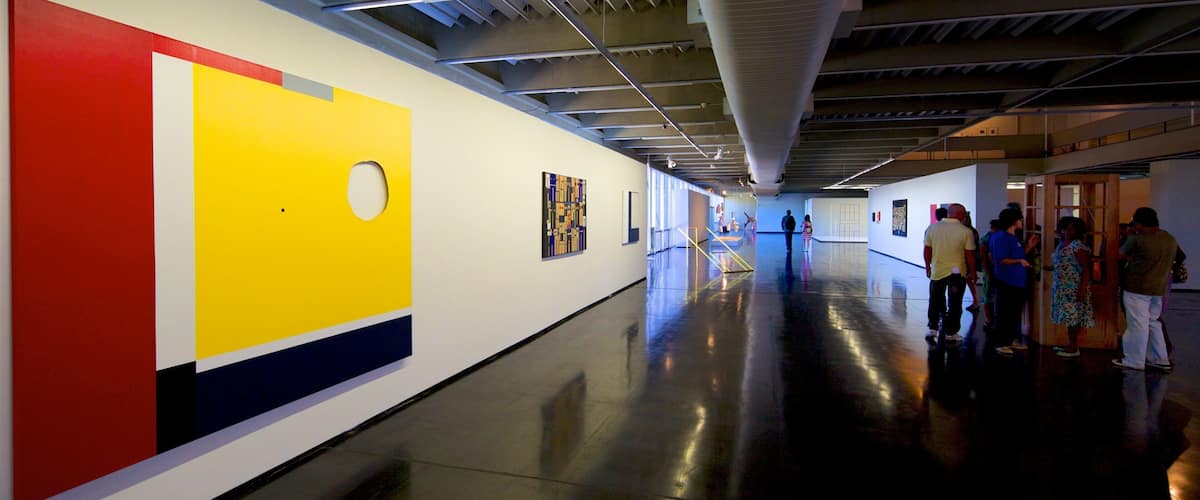 Museu de Arte Moderna mit einem Kunst und Innenansichten