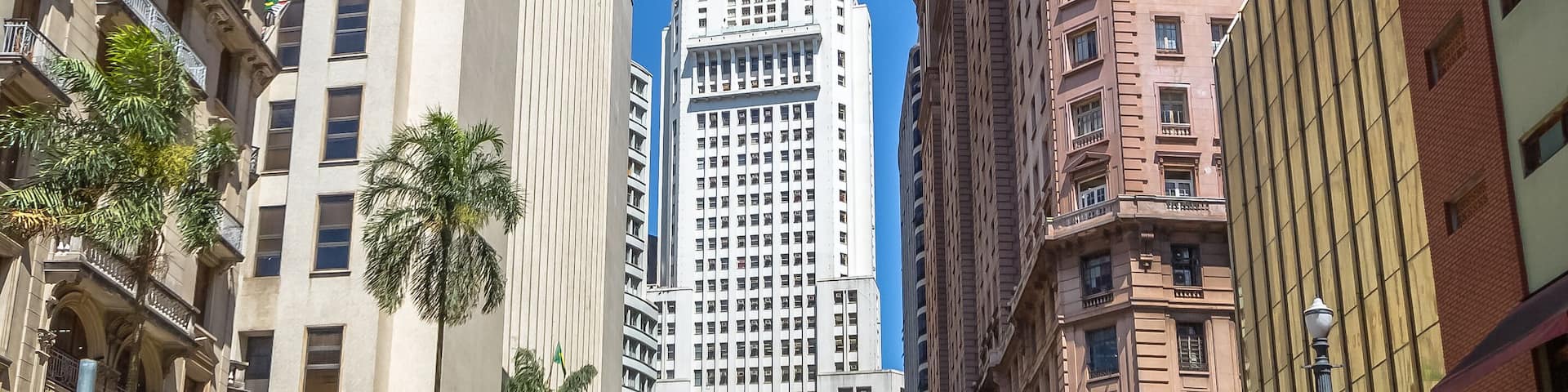 Downtown Sao Paulo with old Banespa (Altino Arantes) and Martinelli Buildings - Sao Paulo, Brazil