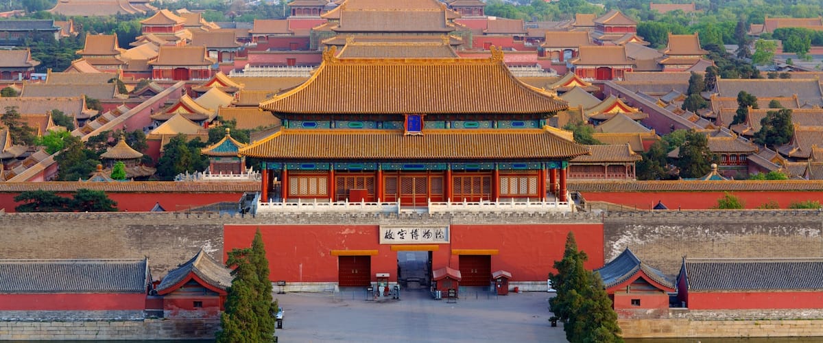 Parque Jingshan ofreciendo una ciudad y horizonte
