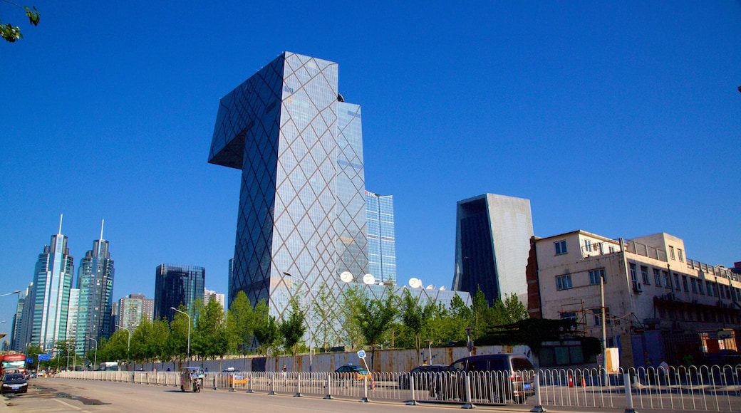 Central Radio and T.V. Tower which includes a city